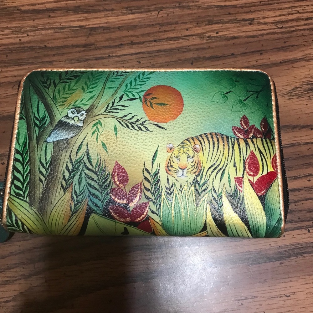 COPY - ANUSCHKA RETIRED  ROUSSEAUS JUNGLE DOUBLE ZIPPED WALLET